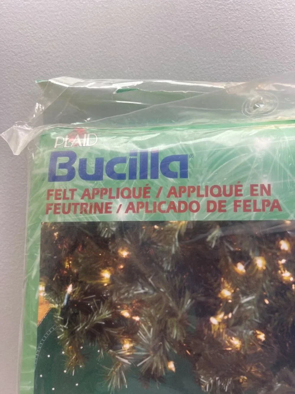 Bucilla Santa Bear Toy Train Felt Christmas Tree Skirt Kit 43” Round New Open